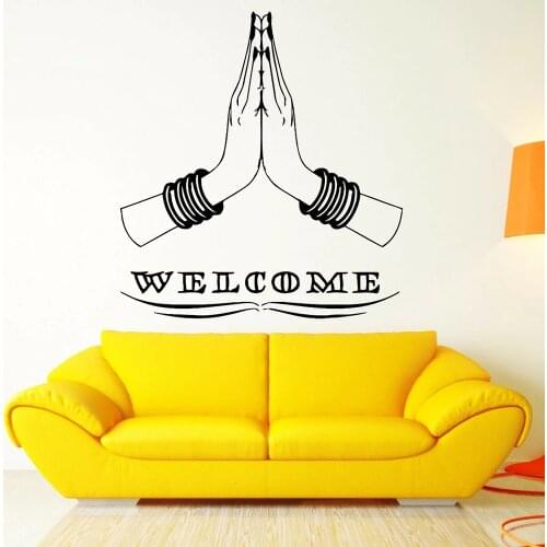Welcome Wall Stickers Cool Home Sweet Home Decor India Indian Hinduism For Living Room Self-adhesive Vinyl Wall Decals Y717