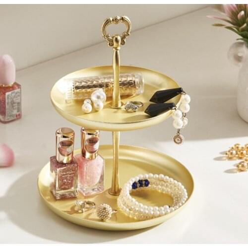 European Simple Cosmetic Storage Tray Desktop Rack Jewelry Tray
