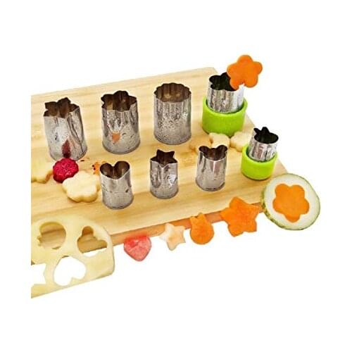 Vegetable Fruit Cutter Mold 8Pcs/set Flowers Cartoon Cutter Mold Stainless Steel Cake Cookie Biscuit Cutting Shape Tools