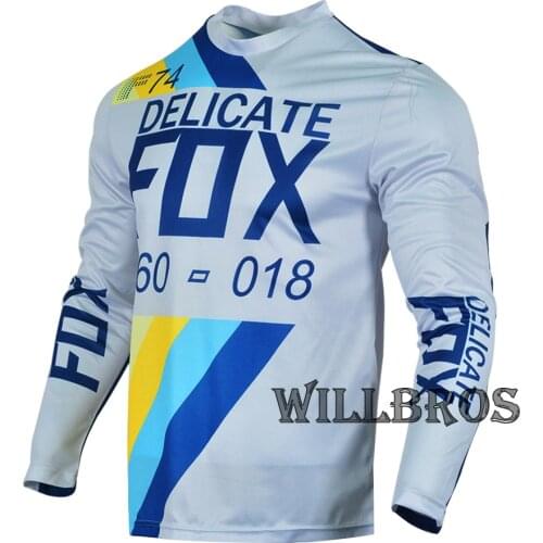 Motocross Racing 360 Draftr Jersey Delicate Fox Long Sleeve Offroad Mountain Bicycle Cycling Motorbike T Shirt Mens