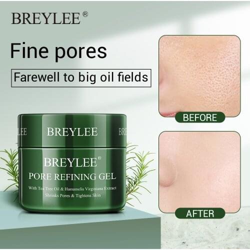 BREYLEE Pore Refining Gel Shrink Pores Cream Serum Moisturizing Firming Dry Skin Care Anti Aging Oil Control Facial Essence 40g