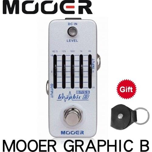 Mooer Graphic B -Band Bass Equalizer Guitar Effect Delay Pedal Graphic EQ with Master Level Control Guitar Accessories Parts
