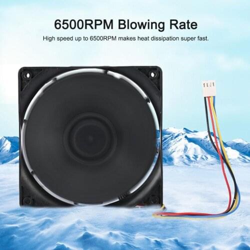Hot 4 Pin 1.85A 6500RPM 267CFM Connector Cooling Fan for Computer Case CPU Cooler Radiator