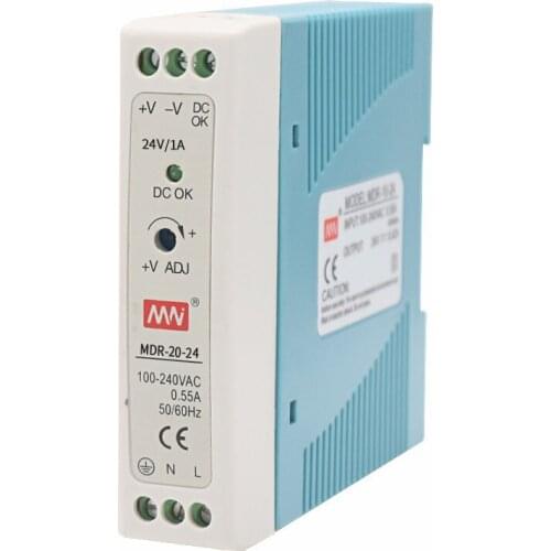 Industrial Control MDR-20-12V/24V Switching Power Supply 20W 1.67A Small-Volume Guide Rail Thin Transformer