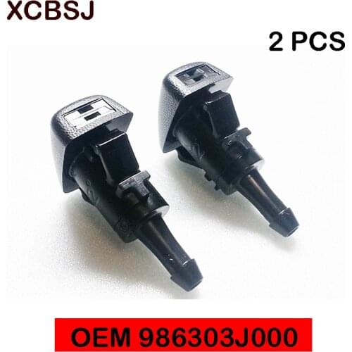 Genuine2Pcs OEM Windshield Nozzle ASSY Washer for Hyundai Accent Solaris Santa Fe Equus Sonata Verna 2011-2014 986303J000