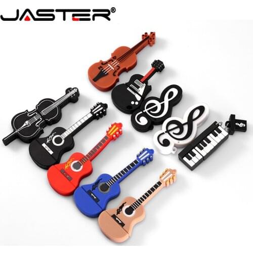 JASTER Cartoon 64GB cute Musical instrument Guitar violin Note usb Flash Drive 4GB 8GB 16GB 32GB Pendrive USB 2.0 Usb stick