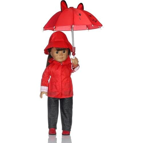Doll Clothes for American Dolls: 3 Piece Rain Outfit - Includes Rain Jacket, Hat and Pants