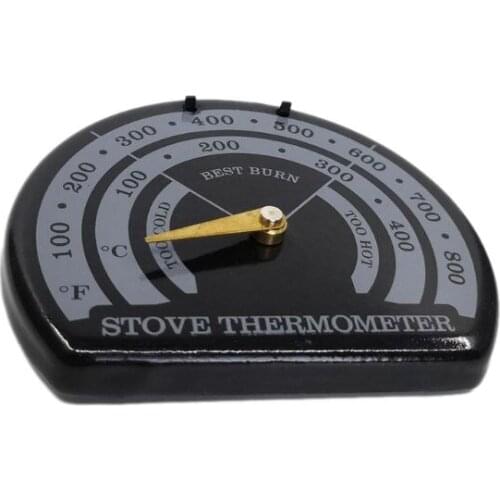 Magnetic Wood Fireplace Fan Stove Thermometer with Probe Household Barbecue Oven Tool