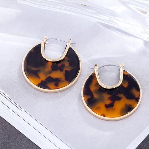 Fashion Vintage Leopard Print Dangle Earrings Jewelry for Women Female Long Hanging Earrings Gifts For the New Year Irregular
