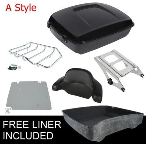 Motorcycle 10.7'' Pack Trunk Rack Backrest For Harley Tour Pak Touring Road Glide Street Glide Road King 2014-2019