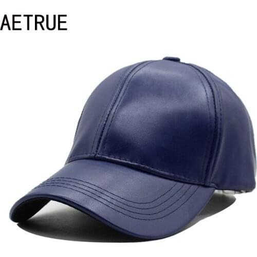 AETRUE New Leather PU Baseball Cap Men Snapback Caps Women Brand Bone Winter Hats For Men Gorras Fall Casquette Baseball Caps