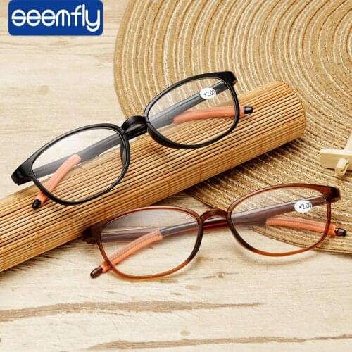 Seemfly TR90 Ultralight Reading Glasses Women Men Flexible PC Lens Presbyopic Eyeglasses Elders Reader Eyewear +1.0 1.5 2.0 2.5