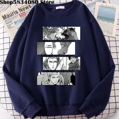 Anime Attack on Titan Pullovers Tops Mikasa Ackerman Printed Womens Mens Long Sleeve Casual Hoodie Sweatshirt Hip Hop Streetwear