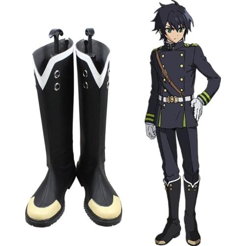 Anime Seraph of the end Cosplay Shoes Yuichiro Hyakuya Cosplay Boots Halloween Party Daily Leisure Shoes Men Cosplay Boots