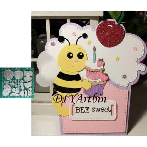 Brithday Bee Layering Dies Cutters For Cards Making Die Cut My Photo Frames For A Scrapbooking Layout