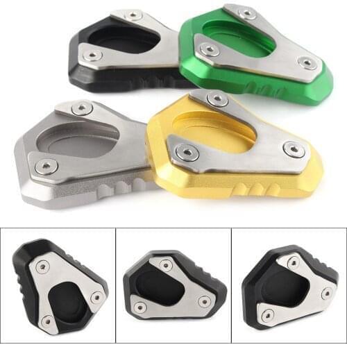 Motorcycle CNC Kickstand Side ​Stand Extension Plate Enlarger Pad For Kawasaki ER-6F ER-6N ER6F ER6N 2013 2014 2015 2016 2017