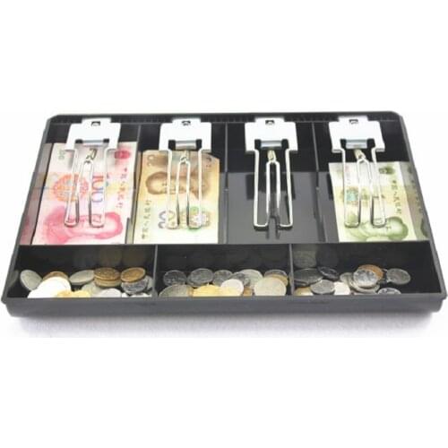 Cash Drawer Box Insert Replacement 4 Bill 3 Coin Slots Insert Coin Tray Cashier Tidy Storage Money Counter case