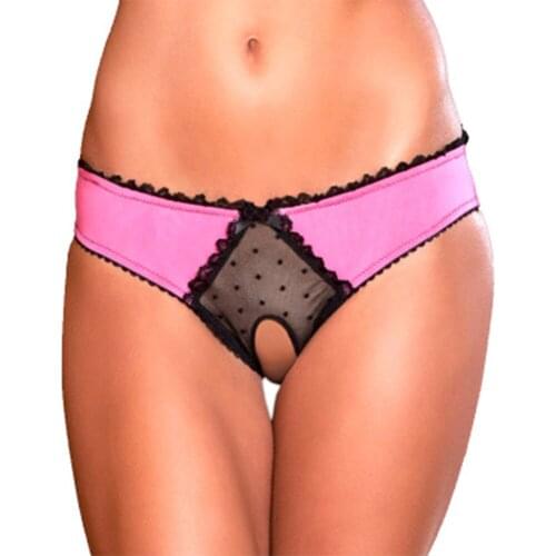 Women Sexy Thongs Panties Open Crotch Lace Crotchless Underwear Night Knickers G-string Sexy intimates Sexy Teddies