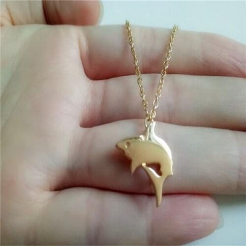 10pcs_Dropshipping vintage Lieveling Nieuwe Collectie trendy Mode-sieraden shark ketting Grote Witte Haai Voor vrouwen Meisjes