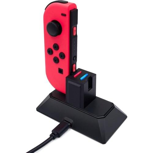 2 in 1 LED Display Charger Dock Dual USB C Power Charging Station Holder Stand for Nintend NS Switch Joy Controller Pad Gamepad