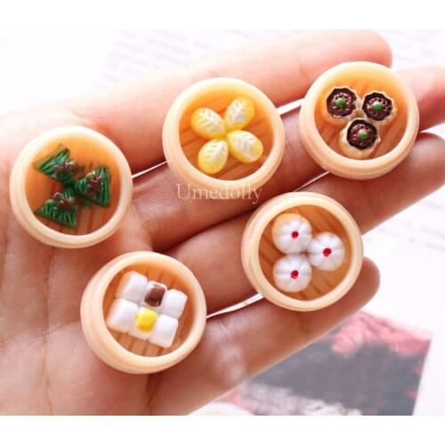 5pcs/set 1/6 Mini Dollhouse Miniature Chinese Dim Sum Model Play Kitchen Food for Doll Barbies Blyth Accessories Toy