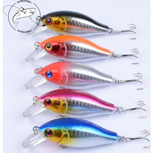 5Pcs/Lot 7.5cm/11g Fishing Crank Lure Laser Baits Crankbait Artificial Hard Baits with 6# Hooks Wobblers for Pike Fishing