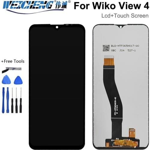 6.52'' For Wiko View 4 LCD Display and Touch Screen Assembly complete LCD Screen for Wiko View4 Screen Glass Panel+Tools