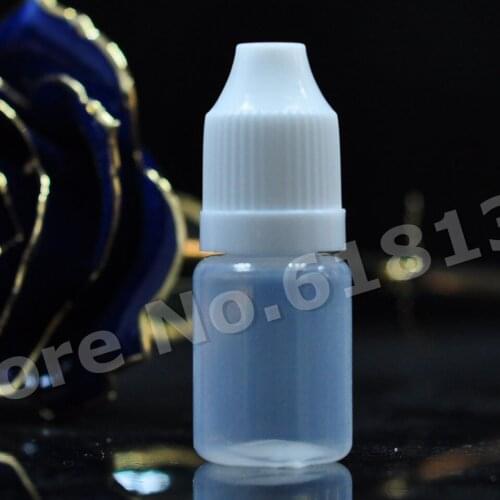 6000pcs 5ml plastic squeezed liquid bottle, 5ml dropper bottle with CRC cap