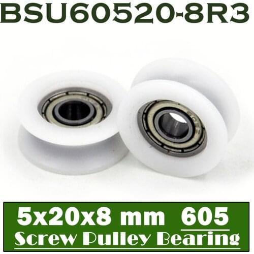 605 ZZ Ball Bearing Covered With POM Plastic 5*20*8 mm ( 2 PCS ) Plastic Pulley Bearings 605 Z 2Z