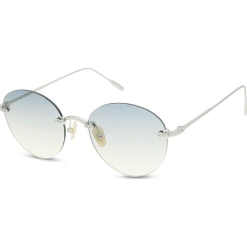 Belight Optical Rimless Vintage Round Shape Matt Silver Men Women Sunglass Pink Lens with Case Free shiping COLIENA OV1264S