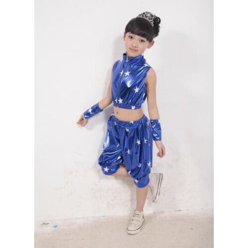1set/lot Childrens Jazz Dance Costume Performance Clothing Hip-Pop moder dancing clothing