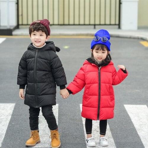 Children Down Cotton Coat Boys Girls Fashion Baby Outwear Autumn Winter Light Warm Parka