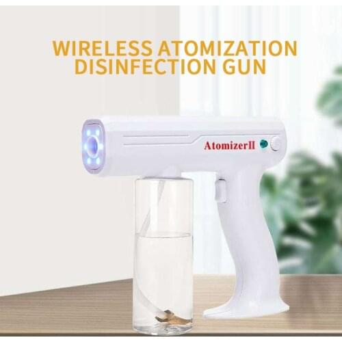 800ML Electric Sanitizer Sprayer Blue Light USB Rechargeable Nano Steam Water Spray Gun Home Disinfection Machine Atomizer
