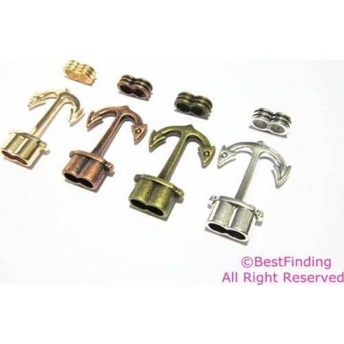 Anchor hook clasp open hook 5mm Round leather clasp RH31