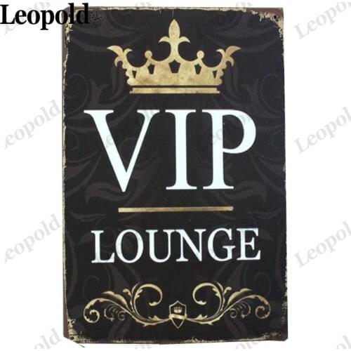 Metal Poster Lounge Vip Bar Poster Metal Tin Label Coffee Shop Wall Decoration Art Club Decoration 20X30Cm