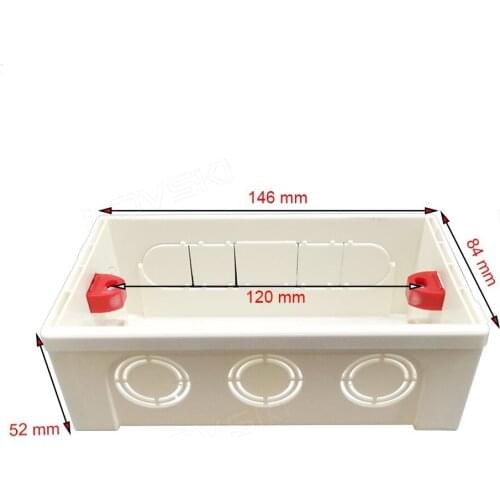 FRON 146 Type Mounting Darkbox, Adjustable Internal Cassette Junction Box, Back Box For Wall Switch and Socket, White