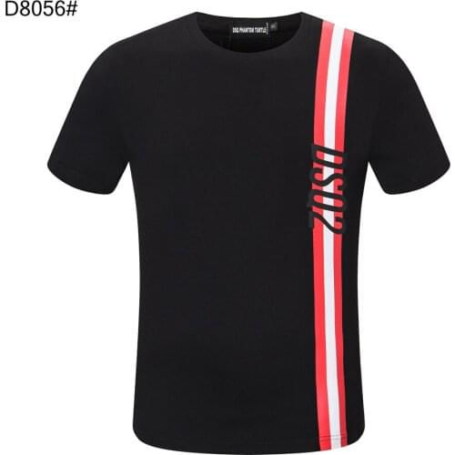 DSQ PHANTOM TURTLE Mens Short Sleeve Logo Series Graphic T-Shirt Men Fashion Print Cotton Tees Breathable Quality Tops D80561