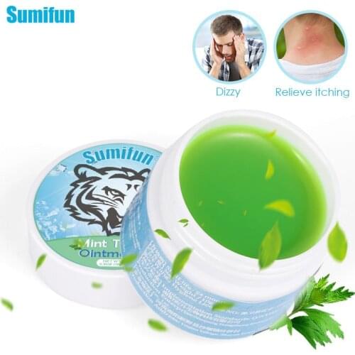 Mint Tiger Balm Green Herbal Ointment Cool Oil Cold Headache Dizziness Sunburn Muscle Rub Aches Pain Relief Cream Skin Care 10g