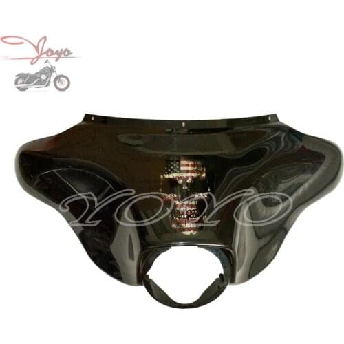 Dark USA Flag Skull Decals Fairing Stickers For Harley Electra Glide Street Glide Ultra Classic Trike FL FLH FLHT 13-earlier