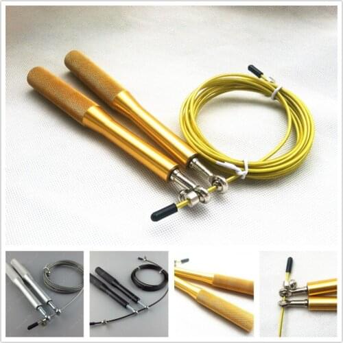 NEW Arrival adjustable crossfit speed jump rope alumunum handle / wire length 3 meters / MMA Boxing/Garage Gyms
