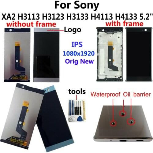 OEM 5.2" For Sony XA2 H3113 H3123 H3133 H4113 H4133 LCD Display Touch Screen +3m