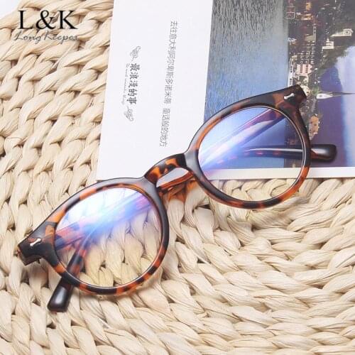 2020 Fashion Anti Blue Light Glasses Men Women Computer Eyeglasses Vintage Round Clear Lens Eyewear Optical Spectacle Frames