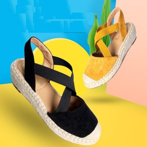 LIHUAMAO Wedges platform peep toe ankle strap sandals comfortable casual beach sandals high heel ladies Espadrilles shoe pumps