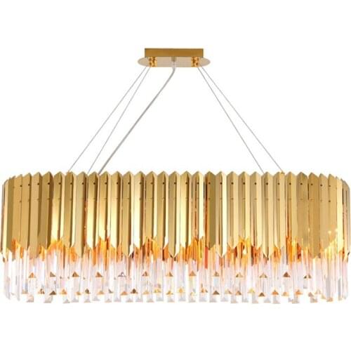 Nordic Modern Crystal Pendant Lights Golden Luxury Indoor LED Hanging Lamps For Bedroom Room Restaurant Living Room Decoration