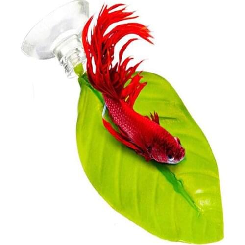 Aquarium Fish Tank Decor Leaf Hammock Decoration Landscaping Simulation Betta Spawning Resting Leaves Aquatic Biological Supply