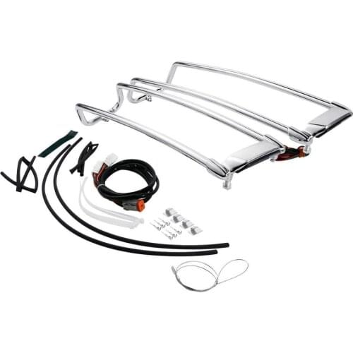 TCMT Chrome Black Saddlebag Lid Top Rail For Harley Touring Road King Electra Street Glide FLHT FLHX 1994-2013