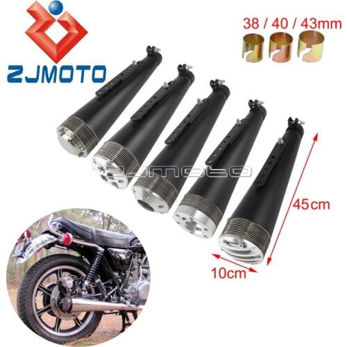 Motorcycle Vintage Exhaust Mufflers For Harley Honda Yamaha Suzuki Kawasaki Triumph Custom Steel Exhaust Mufflers Silencer Pipe