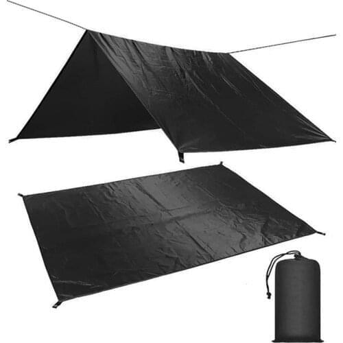 Camping Awning Waterproof Tent Hammock Tarp Rain Fly, Outdoor Moistureproof Picnic Mat, Tent Tarp Camping Sunshade Tarps