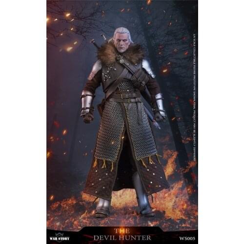 WAR STORY 1/6 Soldier The Devil White Wolf Geralt Hunter Soldier Figure Toys WS005