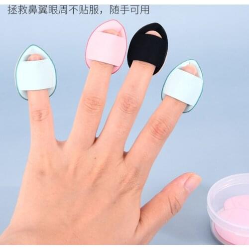 1PCS Mini Finger Cosmetic Puff Small Size Air Cushion Sponge Women Soft Foundation Concealer Highlighter Makeup Puff Sponge Tool
